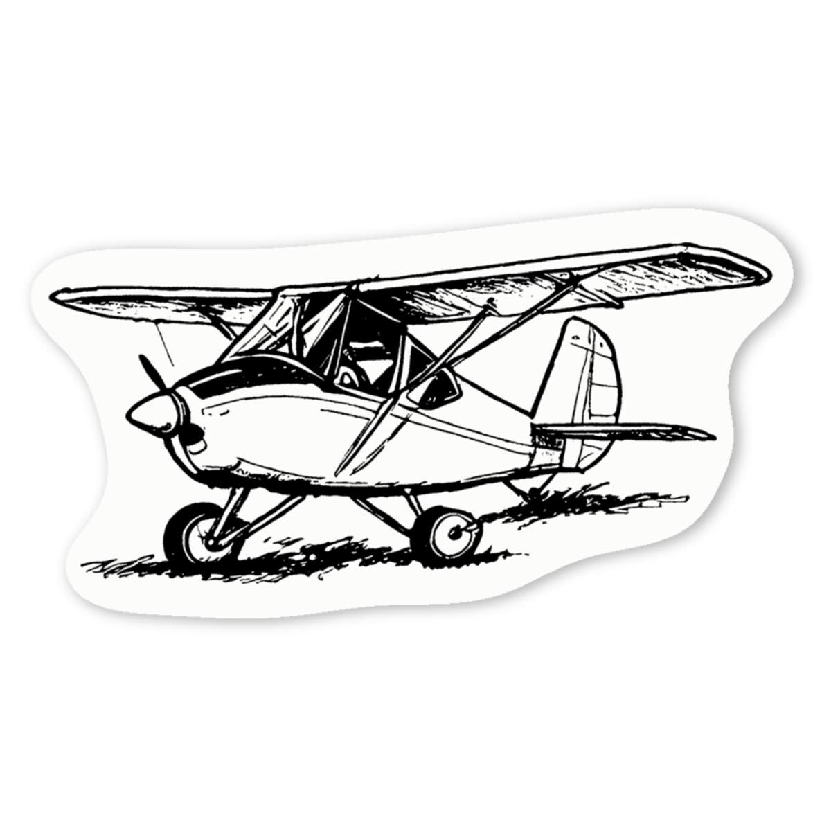 'Microlight Aircraft' Premium Vinyl Decal Stickers – Waterproof, Durable & Easy to Apply - Ideal for Cars, Windows, Bins and More (DW048231)