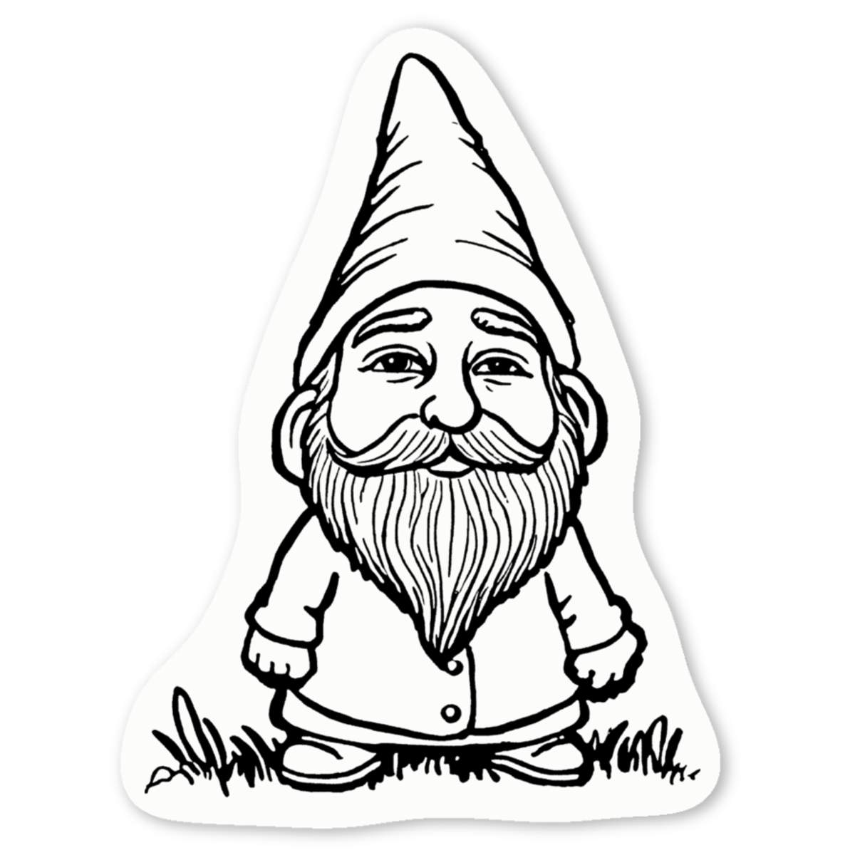 'Standing Garden Gnome' Premium Vinyl Decal Stickers – Waterproof, Durable & Easy to Apply - Ideal for Cars, Windows, Bins and More (DW048273)