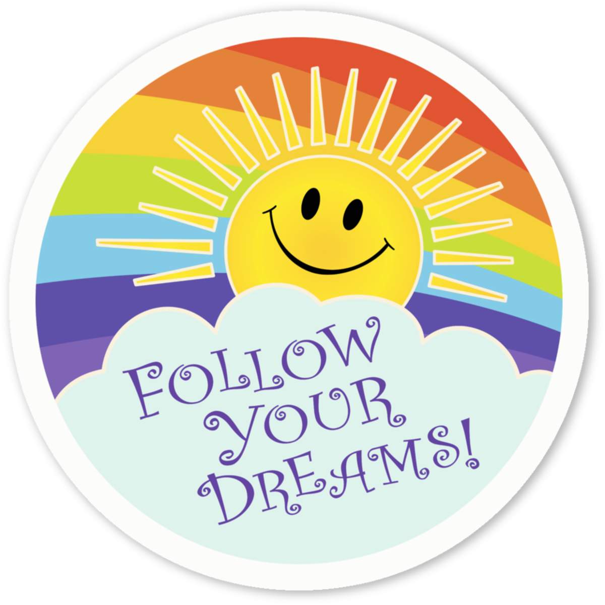 'Follow Your Dreams' Premium Vinyl Decal Stickers – Waterproof, Durable & Easy to Apply - Ideal for Cars, Windows, Bins and More (DW048793)
