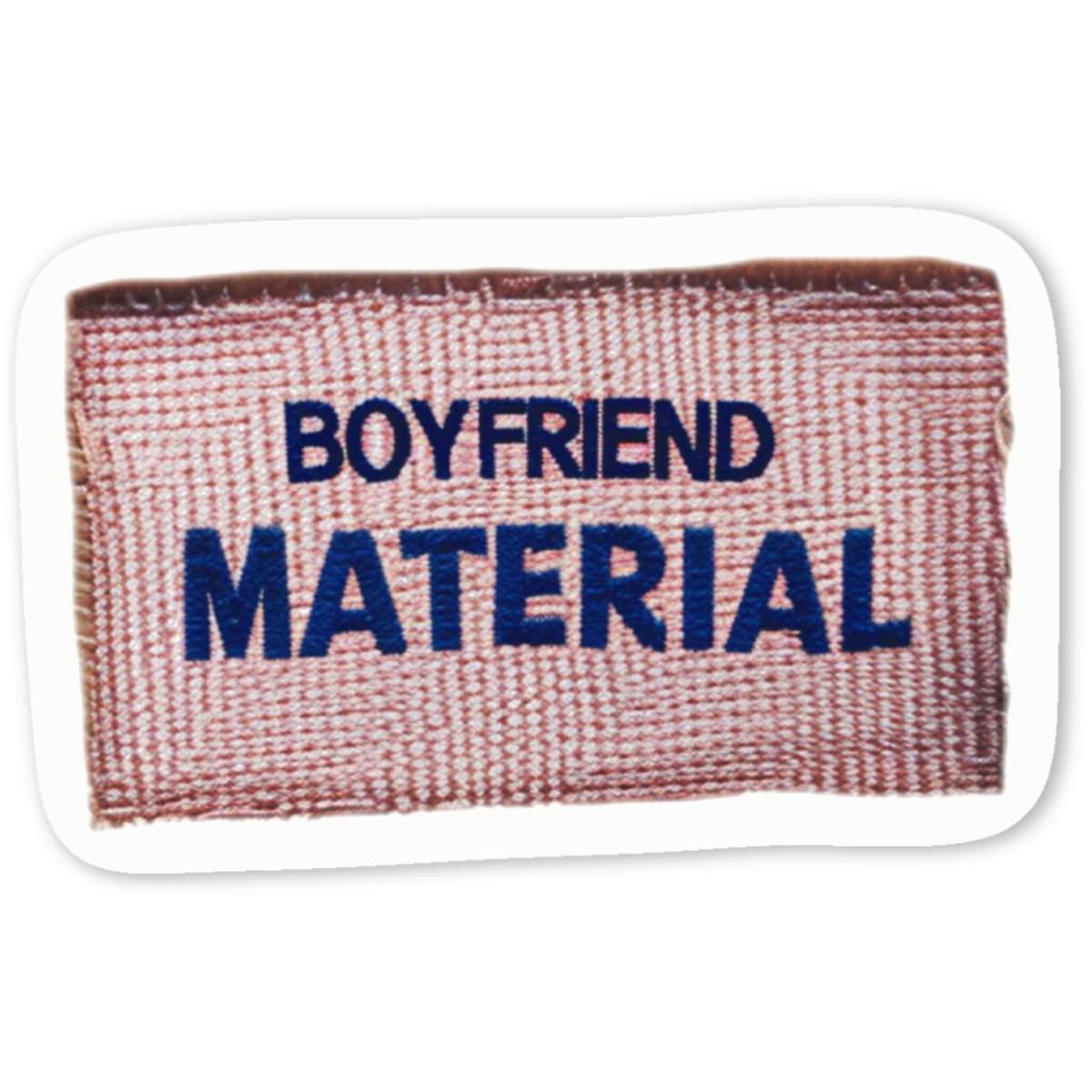4 x 'Boyfriend Material' White Premium Vinyl Decal Stickers – Waterproof, Durable & Easy to Apply - For Car Bumpers, Windows, Bins & More - Small (50mm) (DW00120660)