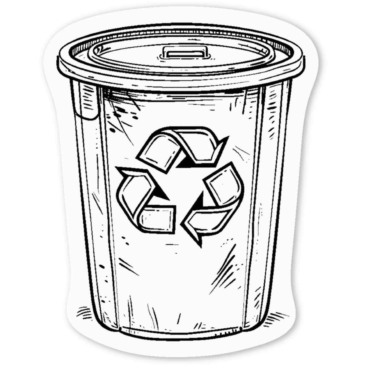 'Recycle Bin' Premium Vinyl Decal Stickers – Waterproof, Durable & Easy to Apply - Ideal for Cars, Windows, Bins and More (DW048924)
