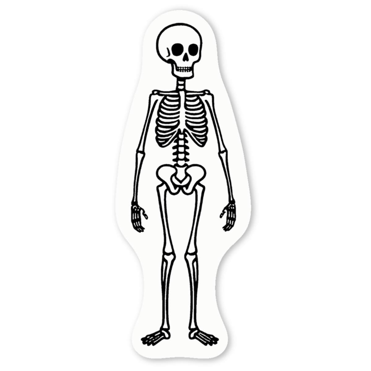 'Creepy Skeleton' Premium Vinyl Decal Stickers – Waterproof, Durable & Easy to Apply - Ideal for Cars, Windows, Bins and More (DW049988)