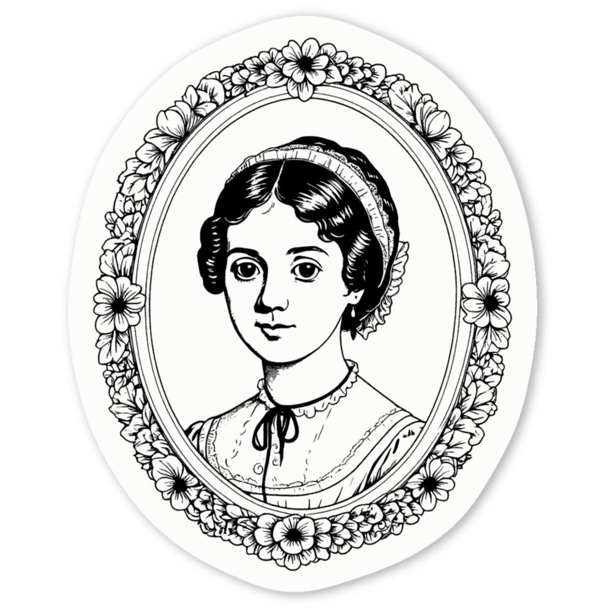 'Jane Austen' Premium Vinyl Decal Stickers – Waterproof, Durable & Easy to Apply - Ideal for Cars, Windows, Bins and More (DW050145)