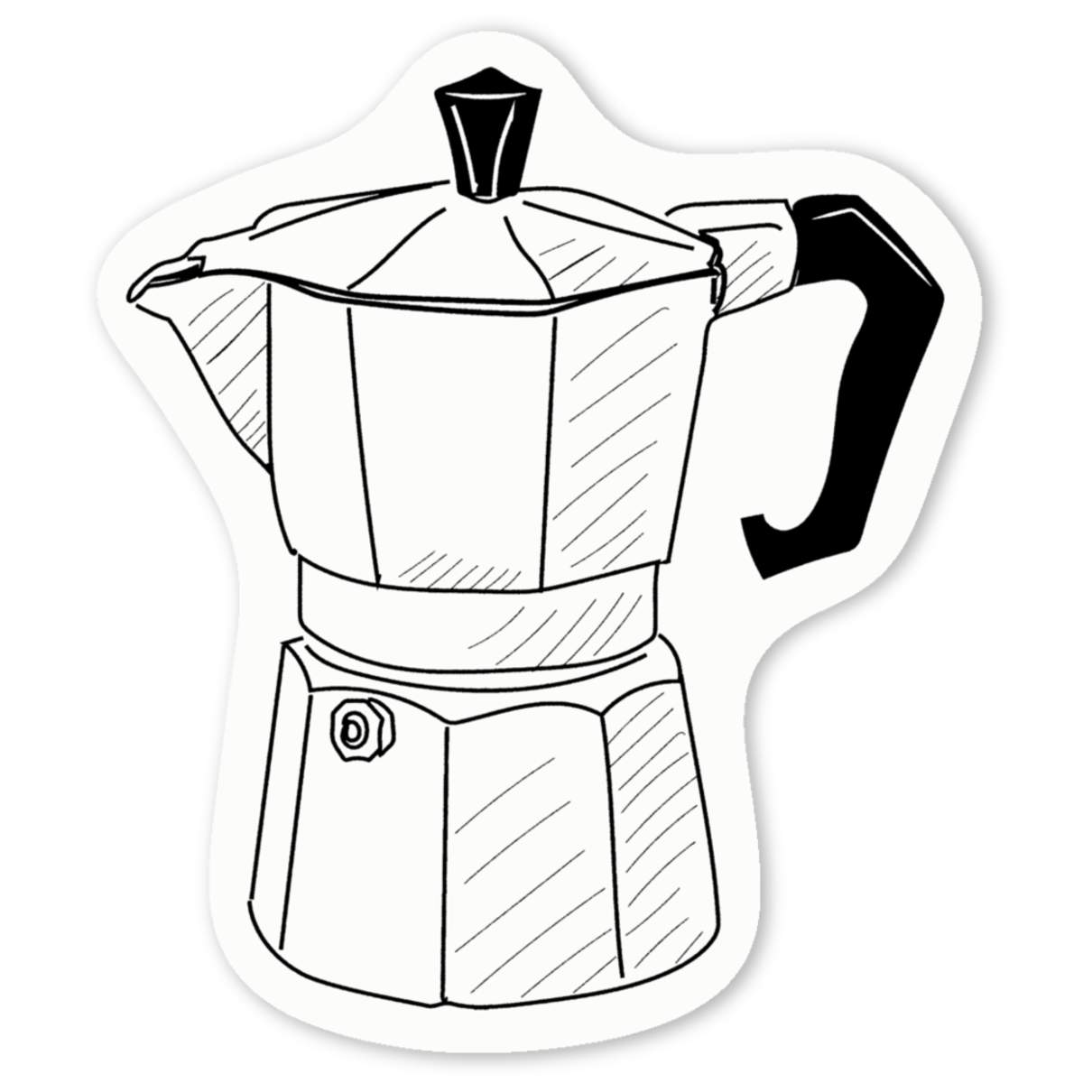 'Coffee Machine' Premium Vinyl Decal Stickers – Waterproof, Durable & Easy to Apply - Ideal for Cars, Windows, Bins and More (DW050319)