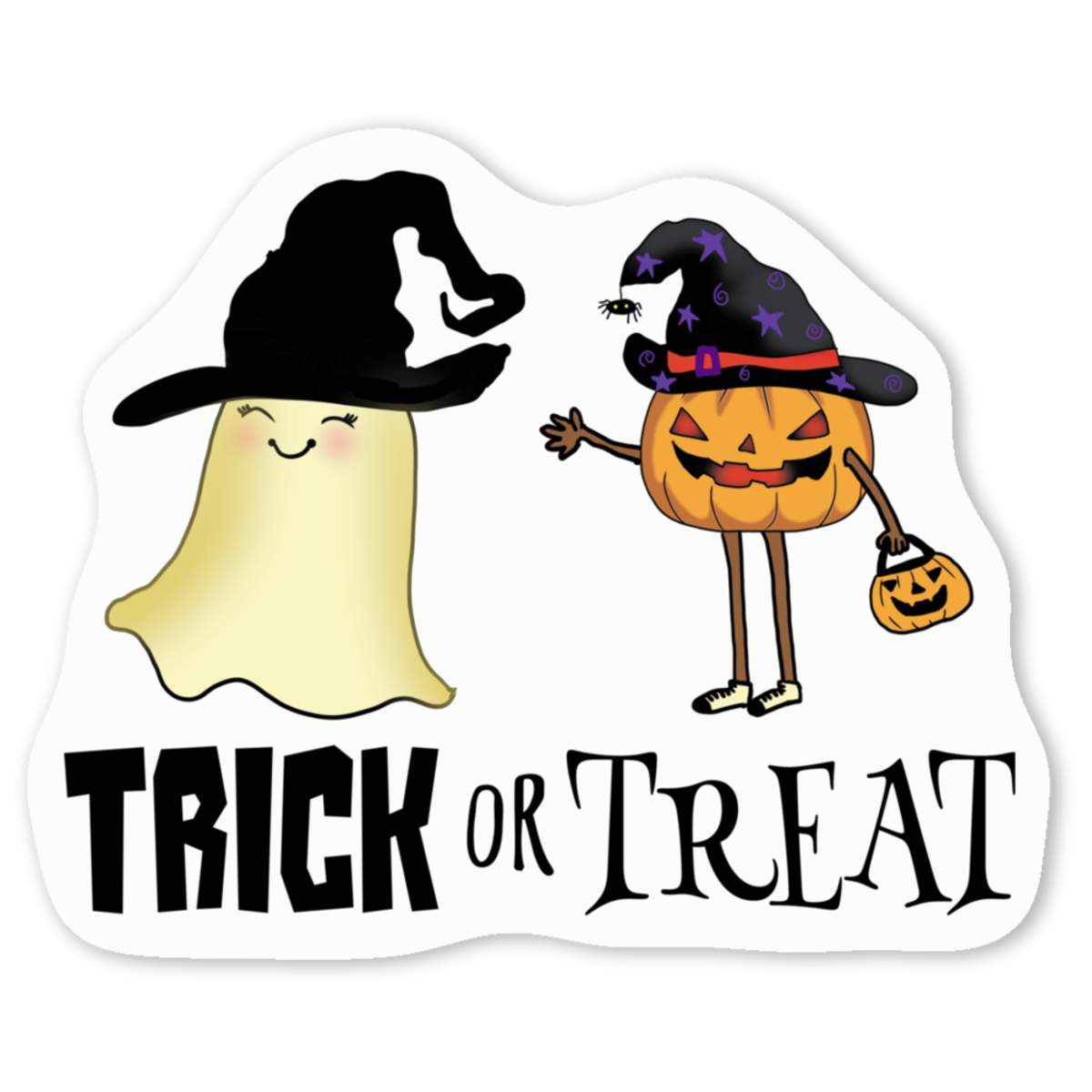 'Trick or Treat' Premium Vinyl Decal Stickers – Waterproof, Durable & Easy to Apply - Ideal for Cars, Windows, Bins and More (DW050481)