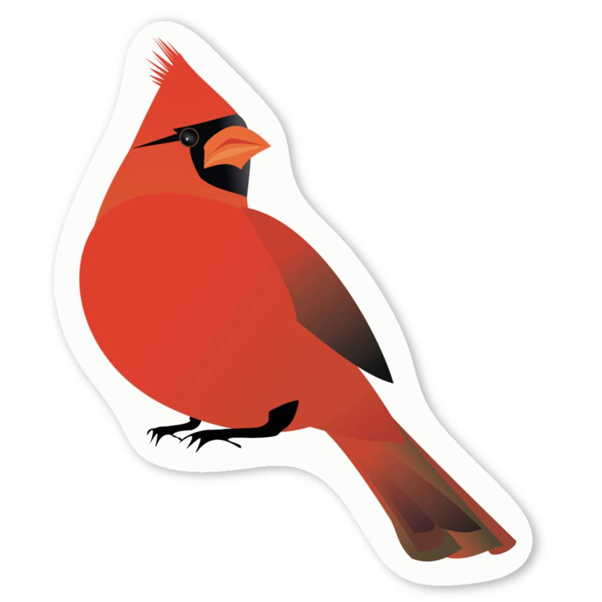 'Red Cardinal' Premium Vinyl Decal Stickers – Waterproof, Durable & Easy to Apply - Ideal for Cars, Windows, Bins and More (DW050553)