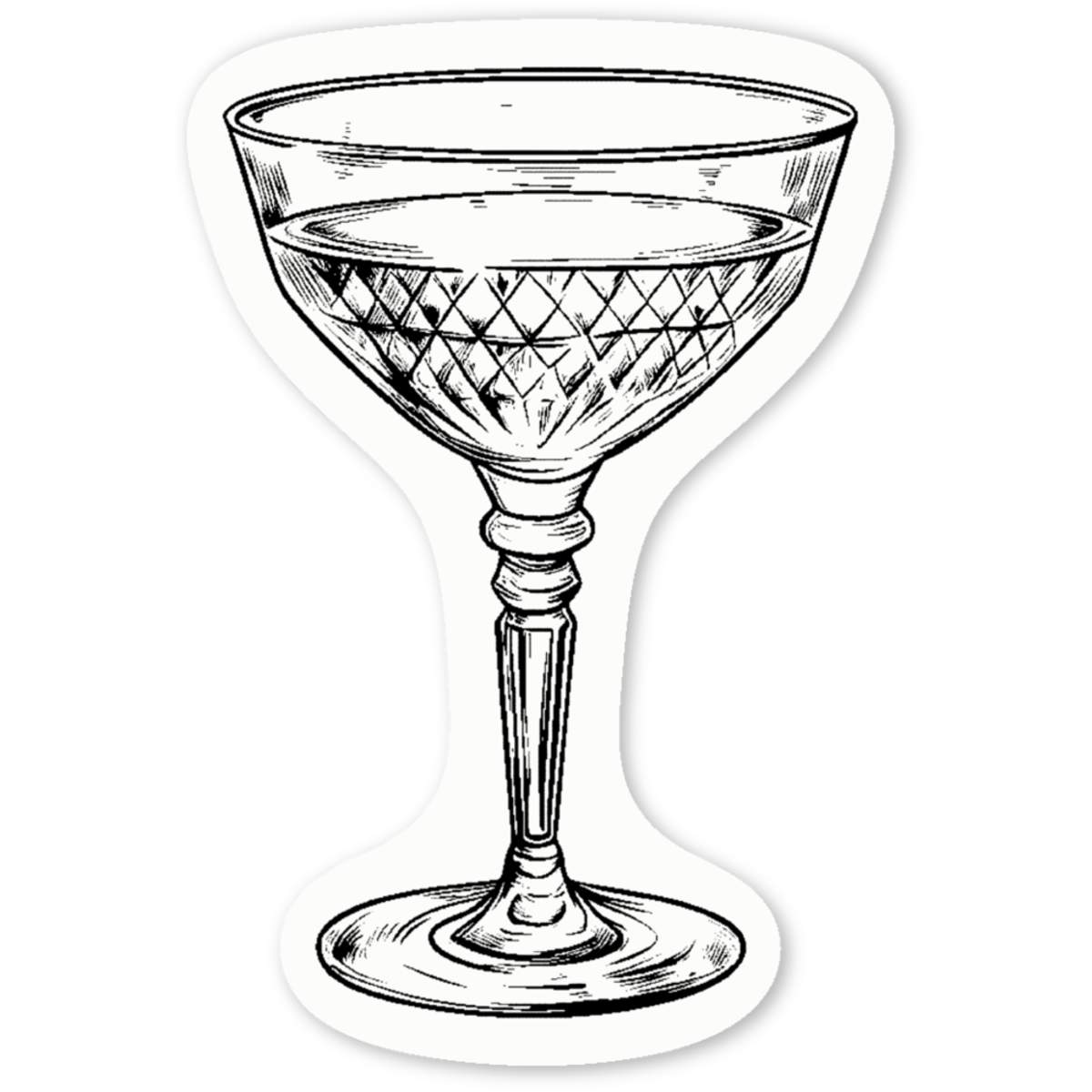 'Wine Glass' Premium Vinyl Decal Stickers – Waterproof, Durable & Easy to Apply - Ideal for Cars, Windows, Bins and More (DW051243)