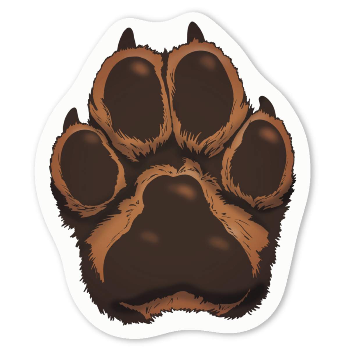 4 x 'Paw Print' Vinyl Decal Stickers - White, 5cm - Waterproof Permanent Graphic for Cars, Windows, Bins and Smooth Surfaces (DW00129692)