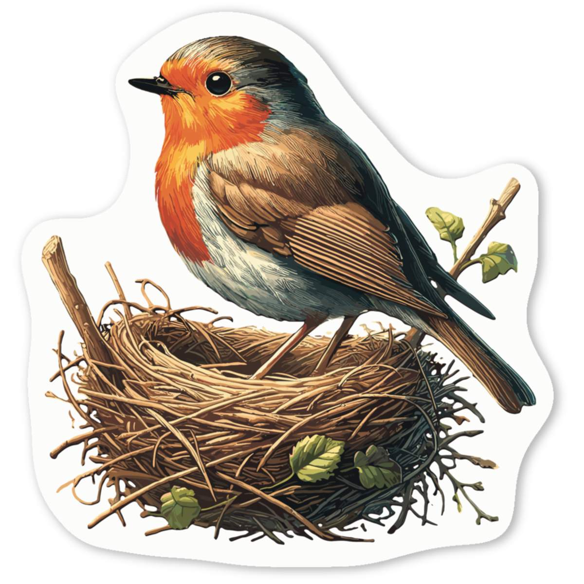 'Robins Nest' Premium Vinyl Decal Stickers – Waterproof, Durable & Easy to Apply - Ideal for Cars, Windows, Bins and More (DW051692)