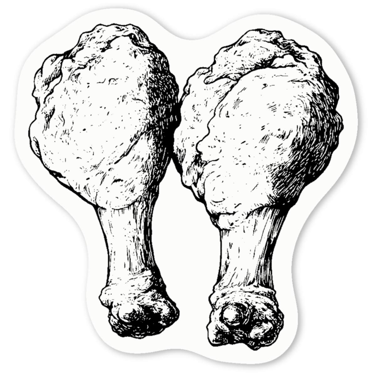 'Chicken Drumsticks' Premium Vinyl Decal Stickers – Waterproof, Durable & Easy to Apply - Ideal for Cars, Windows, Bins and More (DW051793)