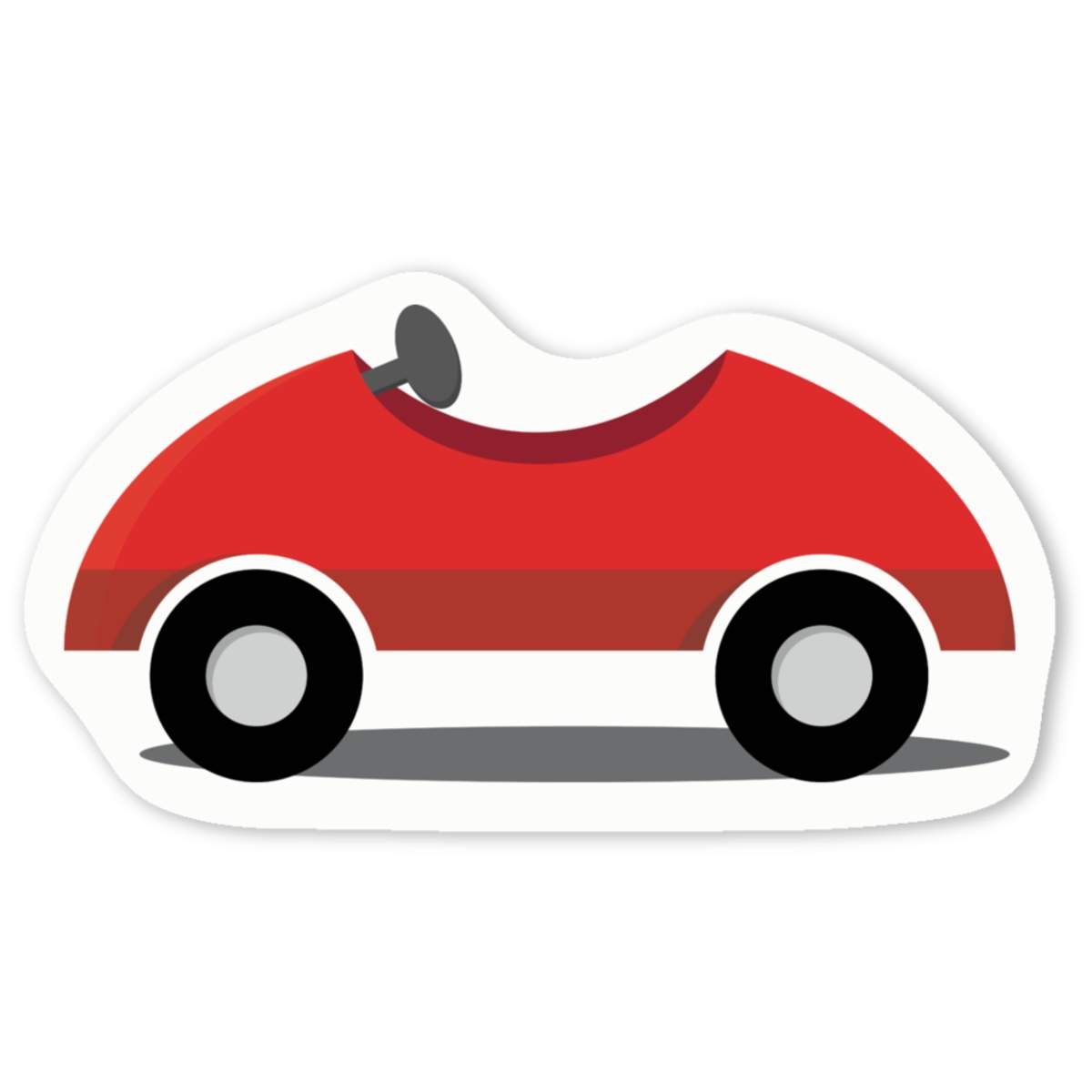 'Red Toy Car' Premium Vinyl Decal Stickers – Waterproof, Durable & Easy to Apply - Ideal for Cars, Windows, Bins and More (DW052118)