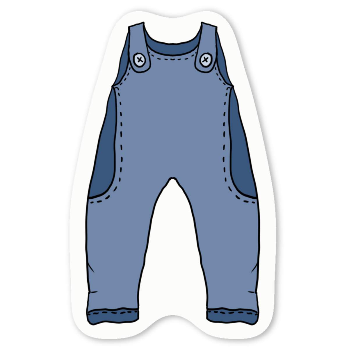 'Blue Dungarees' Premium Vinyl Decal Stickers – Waterproof, Durable & Easy to Apply - Ideal for Cars, Windows, Bins and More (DW052147)