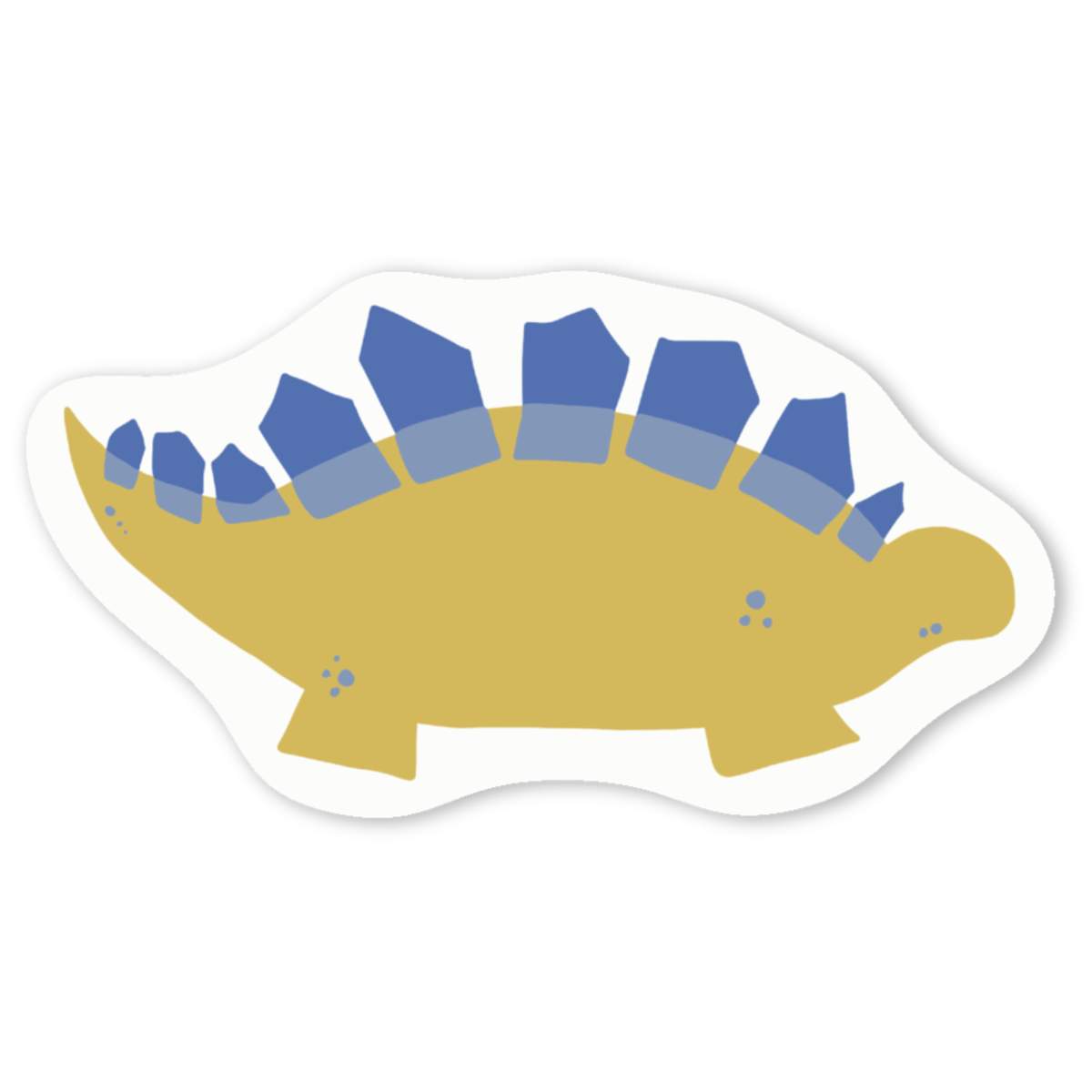 'Yellow Stegosaurus' Premium Vinyl Decal Stickers – Waterproof, Durable & Easy to Apply - Ideal for Cars, Windows, Bins and More (DW052432)