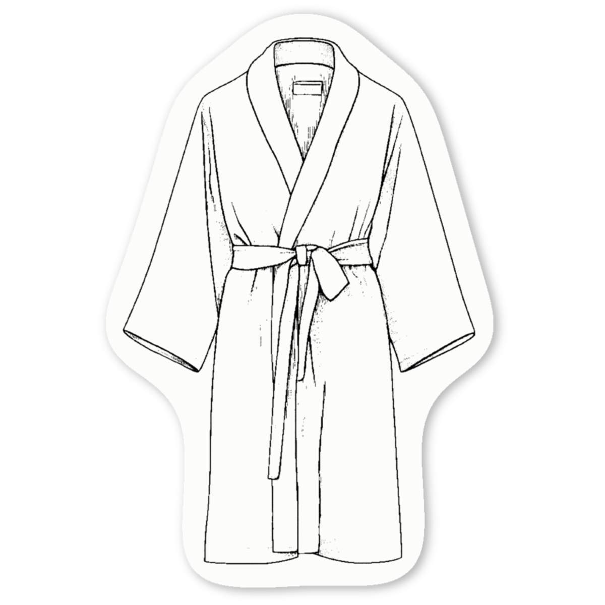 'Bathrobe' Premium Vinyl Decal Stickers – Waterproof, Durable & Easy to Apply - Ideal for Cars, Windows, Bins and More (DW052800)