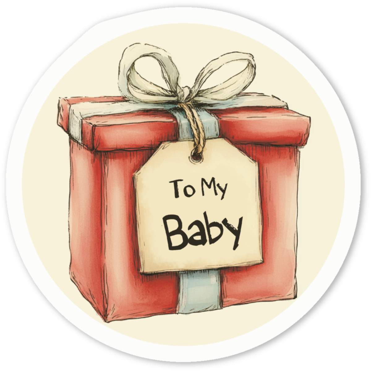 4 x 'To My Baby ' White Premium Vinyl Decal Stickers – Waterproof, Durable & Easy to Apply - For Car Bumpers, Windows, Bins & More - Small (50mm) (DW00137516)
