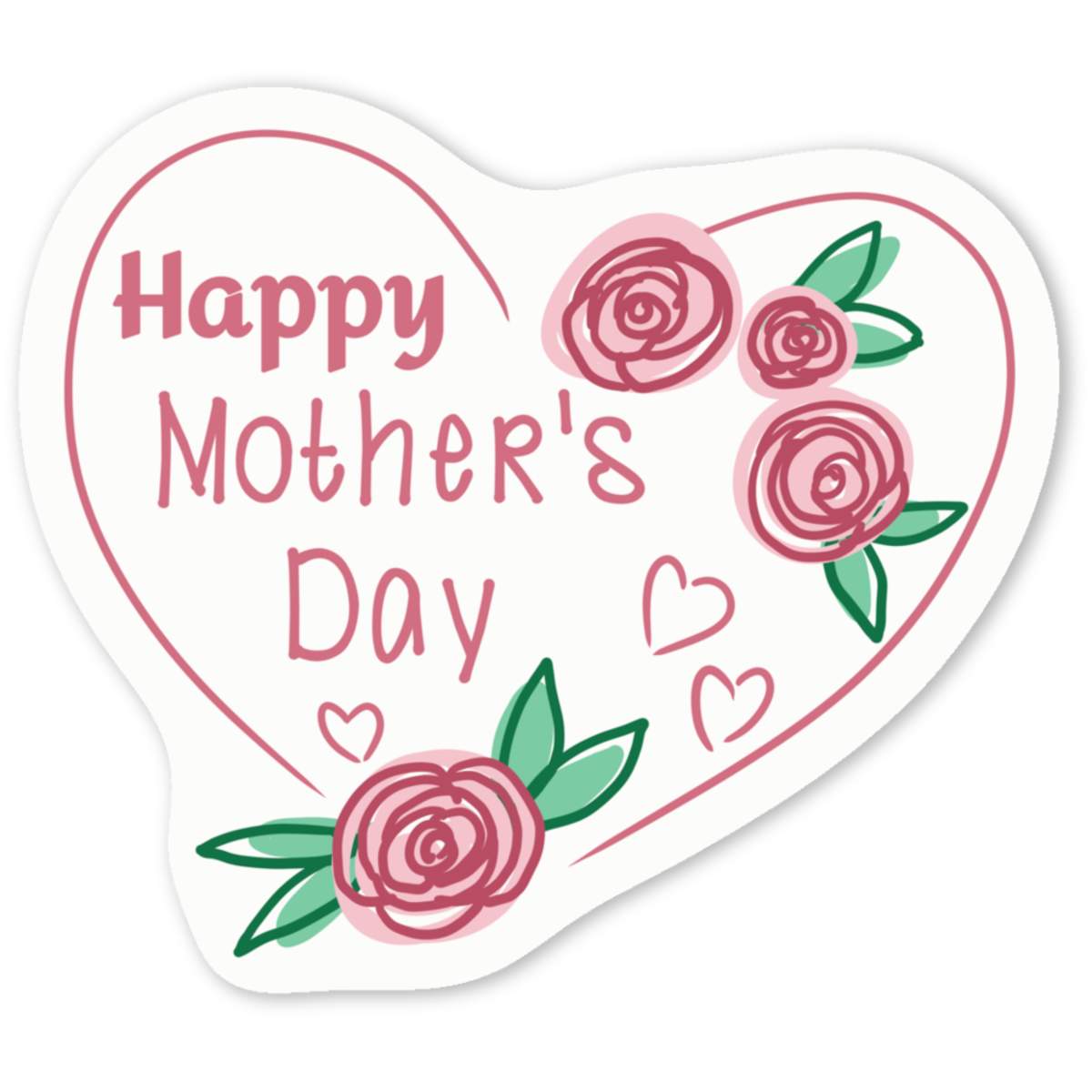 'Happy Mother's Day' Premium Vinyl Decal Stickers – Waterproof, Durable & Easy to Apply - Ideal for Cars, Windows, Bins and More (DW053413)