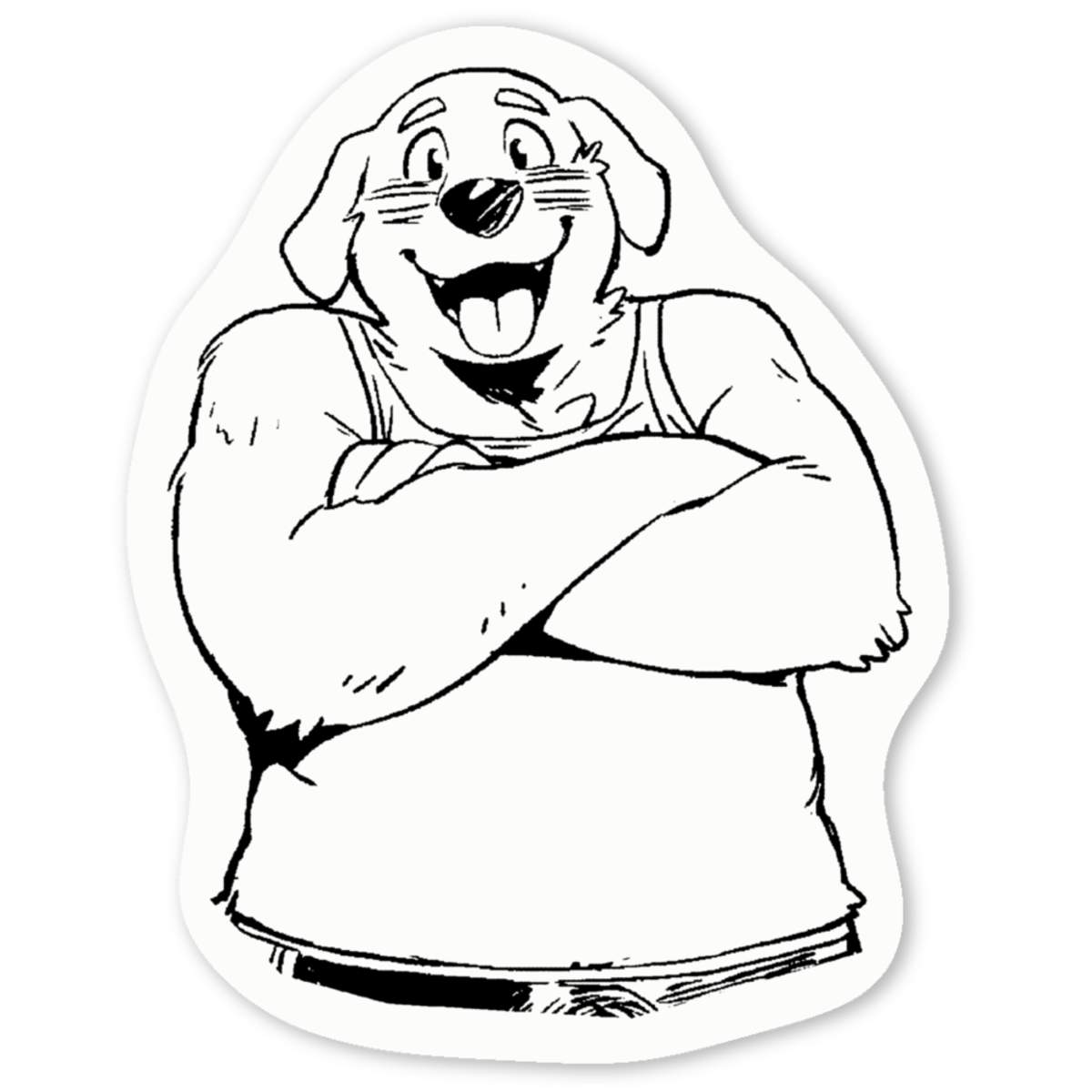 'Golden Retriever Furry' Premium Vinyl Decal Stickers – Waterproof, Durable & Easy to Apply - Ideal for Cars, Windows, Bins and More (DW053967)