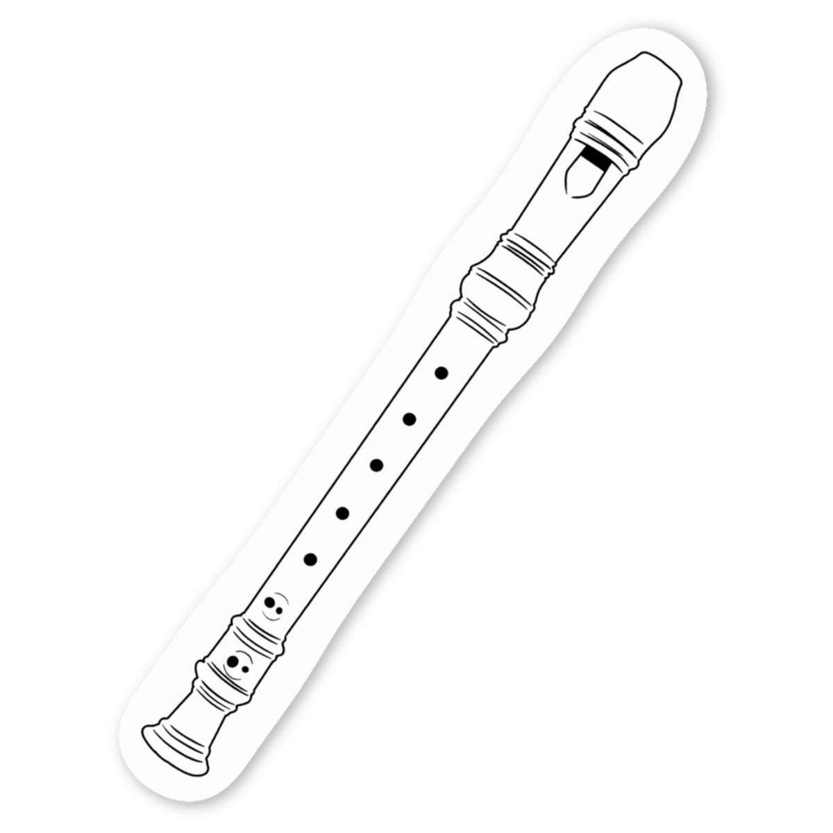 'Recorder Musical Instrument' Premium Vinyl Decal Stickers – Waterproof, Durable & Easy to Apply - Ideal for Cars, Windows, Bins and More (DW054556)