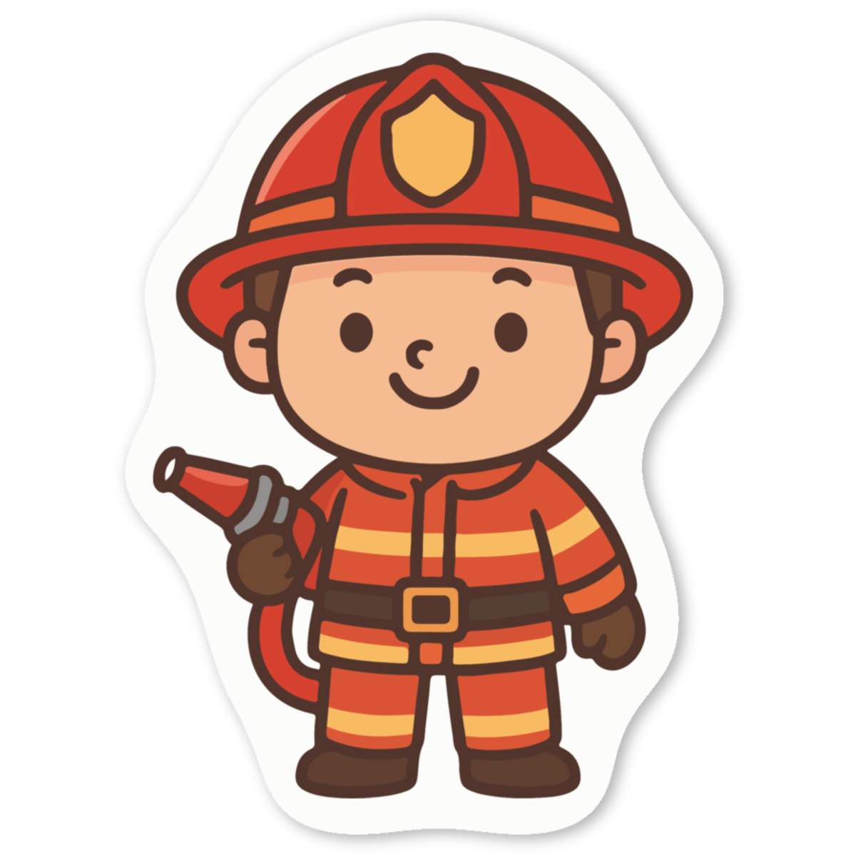 'Fire Fighter Uniform' Premium Vinyl Decal Stickers – Waterproof, Durable & Easy to Apply - Ideal for Cars, Windows, Bins and More (DW054919)
