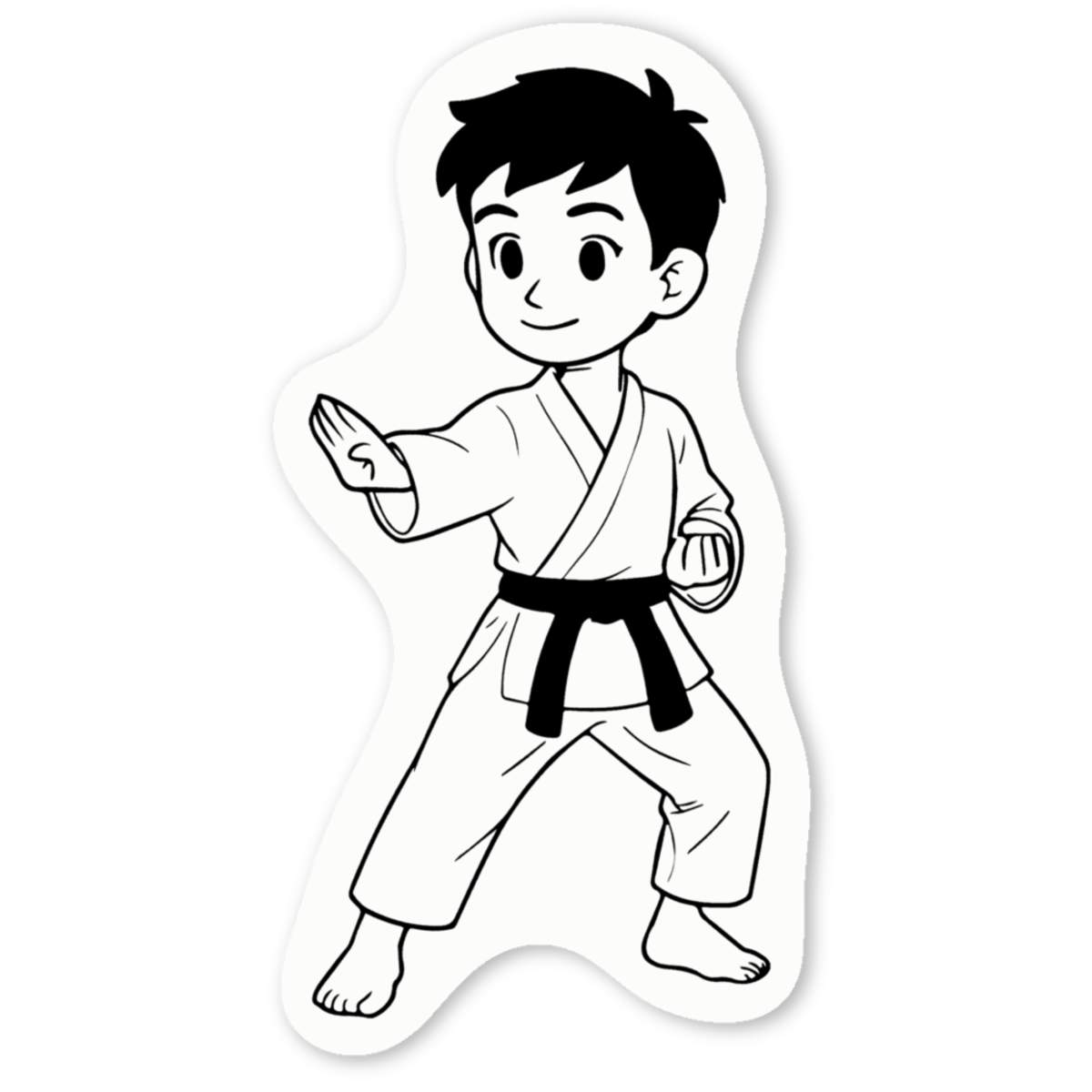 'Karate Boy' Premium Vinyl Decal Stickers – Waterproof, Durable & Easy to Apply - Ideal for Cars, Windows, Bins and More (DW055680)