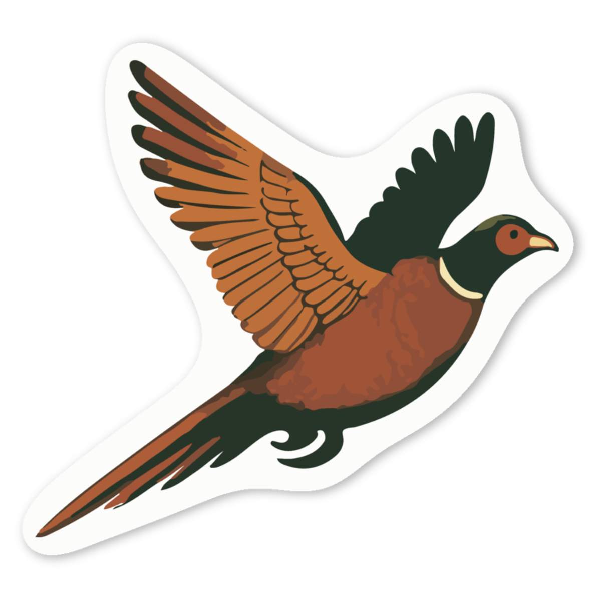 'Flying Pheasant' Premium Vinyl Decal Stickers – Waterproof, Durable & Easy to Apply - Ideal for Cars, Windows, Bins and More (DW055774)