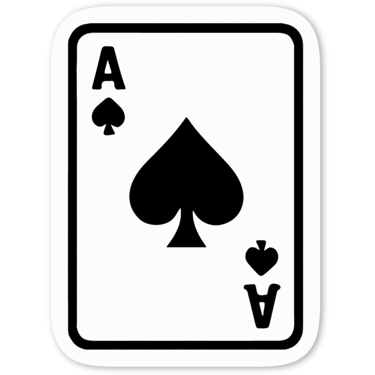 'Ace Playing Card Graphic' Premium Vinyl Decal Stickers – Waterproof, Durable & Easy to Apply - Ideal for Cars, Windows, Bins and More (DW056365)