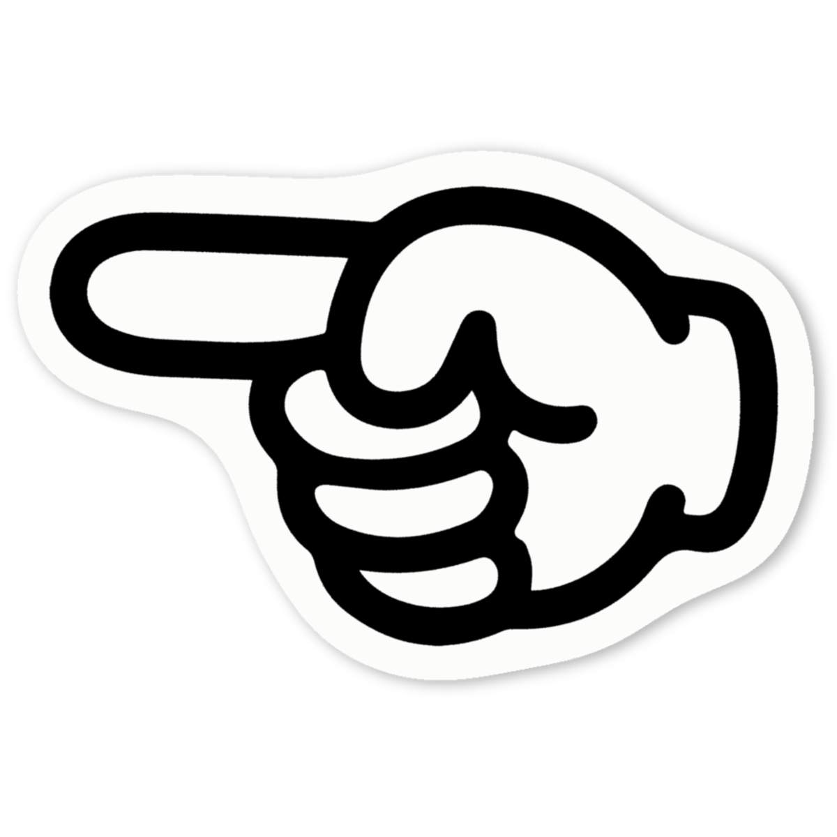 'Pointing Finger' Premium Vinyl Decal Stickers – Waterproof, Durable & Easy to Apply - Ideal for Cars, Windows, Bins and More (DW056510)