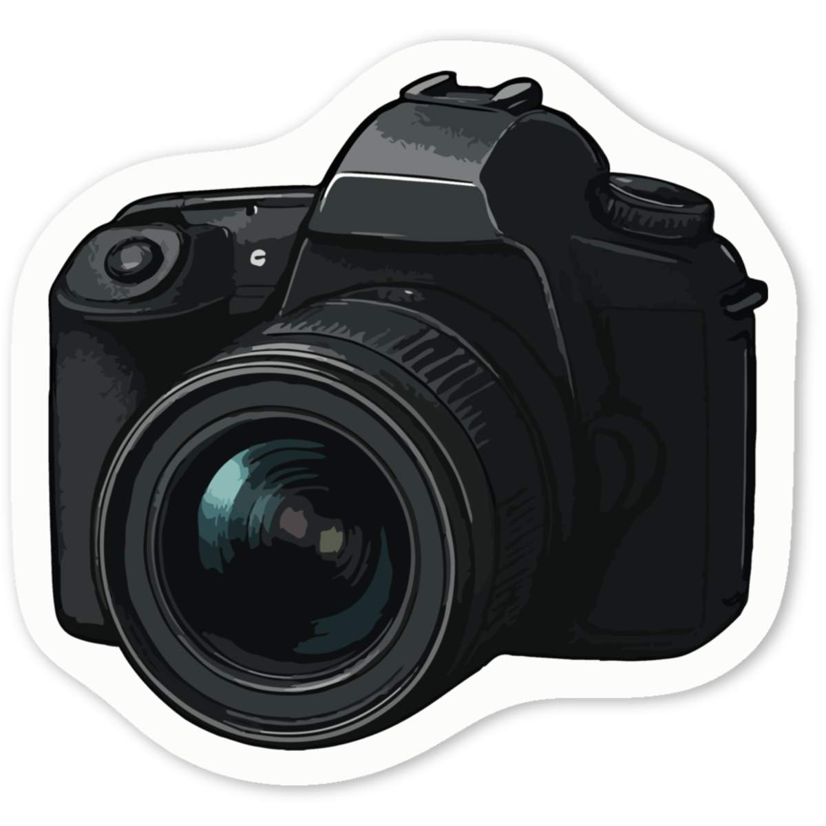 'Professional Camera' Premium Vinyl Decal Stickers – Waterproof, Durable & Easy to Apply - Ideal for Cars, Windows, Bins and More (DW056630)