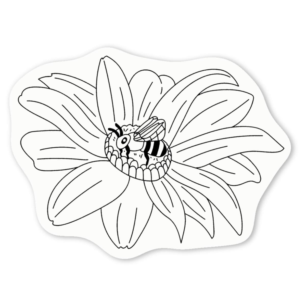 ' Honeybee & Daisy' Premium Vinyl Decal Stickers – Waterproof, Durable & Easy to Apply - Ideal for Cars, Windows, Bins and More (DW056927)