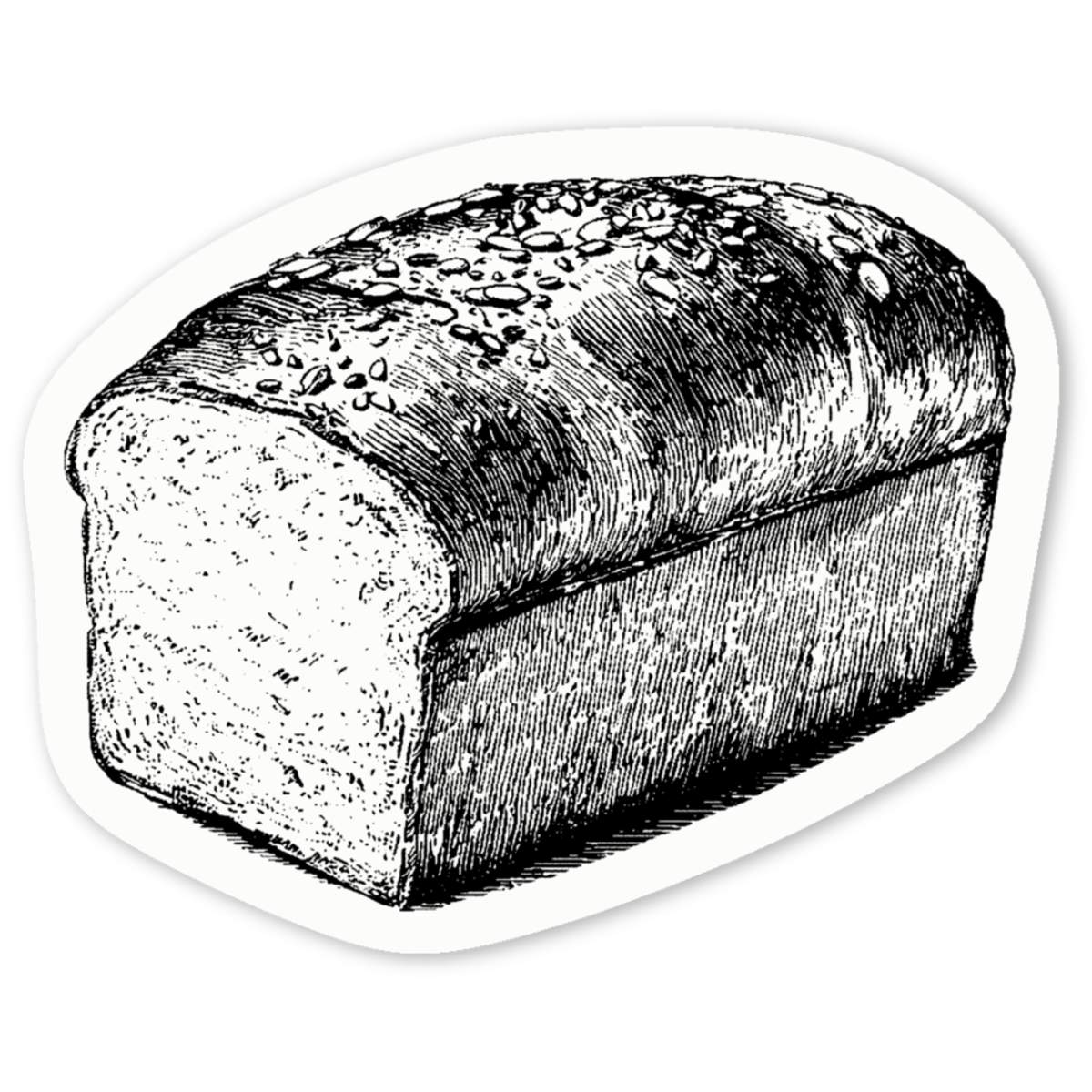 'Bread Loaf' Premium Vinyl Decal Stickers – Waterproof, Durable & Easy to Apply - Ideal for Cars, Windows, Bins and More (DW057622)