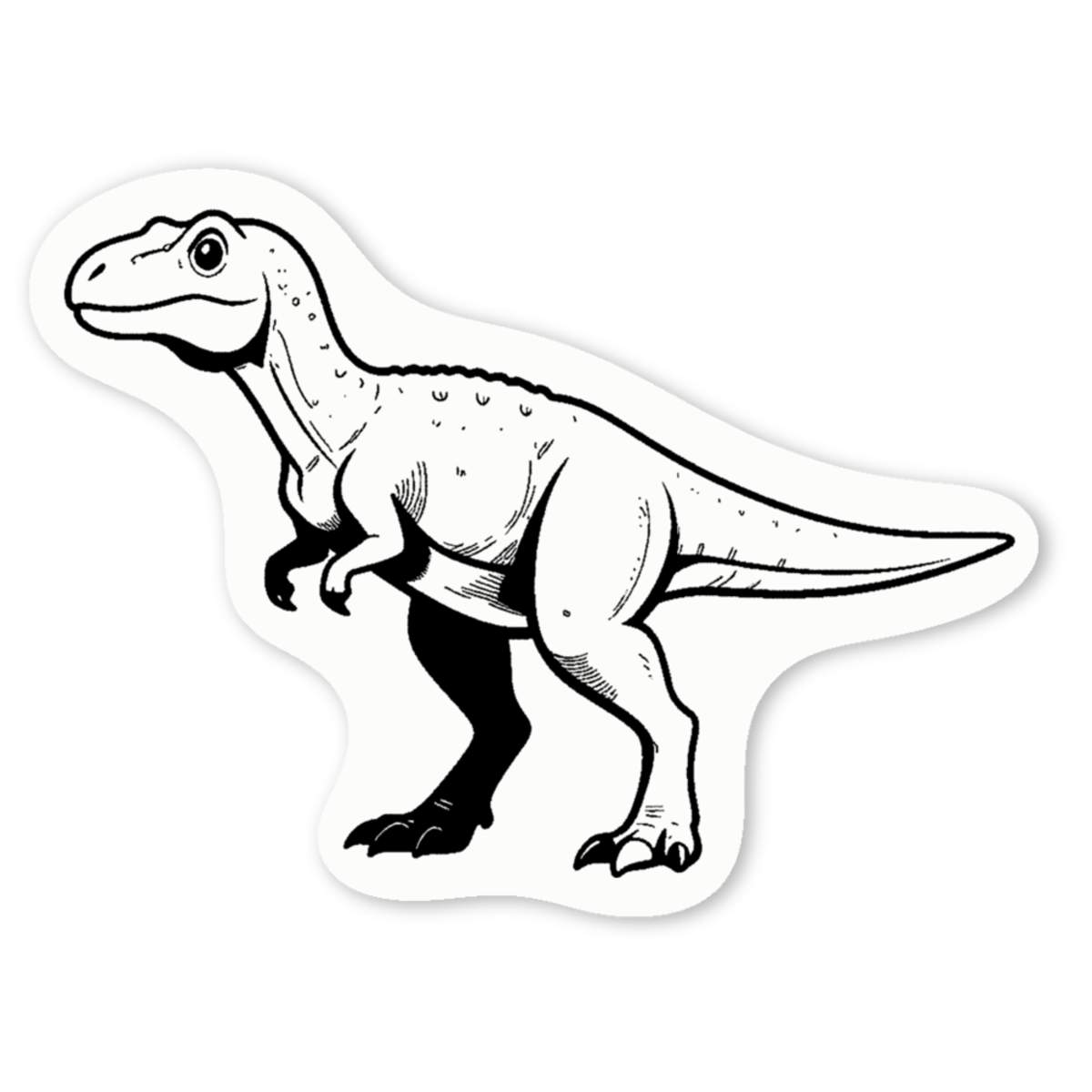 4 x 'Velociraptor' White Premium Vinyl Decal Stickers – Waterproof, Durable & Easy to Apply - For Car Bumpers, Windows, Bins & More - Small (50mm) (DW00194104)