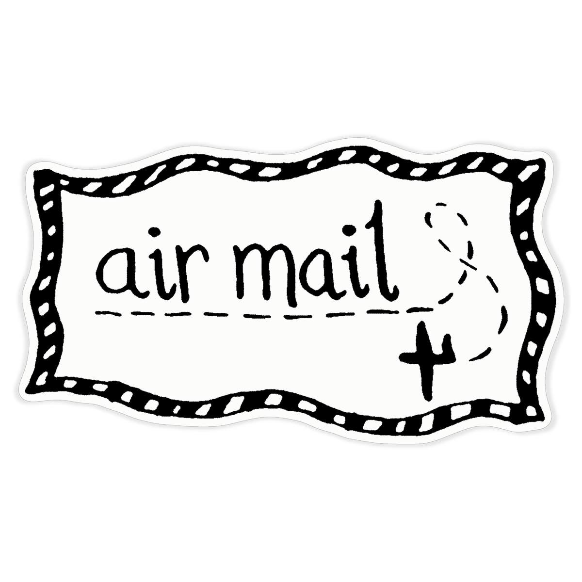 'Air Mail' White Premium Vinyl Decal Sticker – Waterproof, Durable & Easy to Apply - For Car Bumpers, Windows, Bins & More - XL (460mm) (DW00004668)
