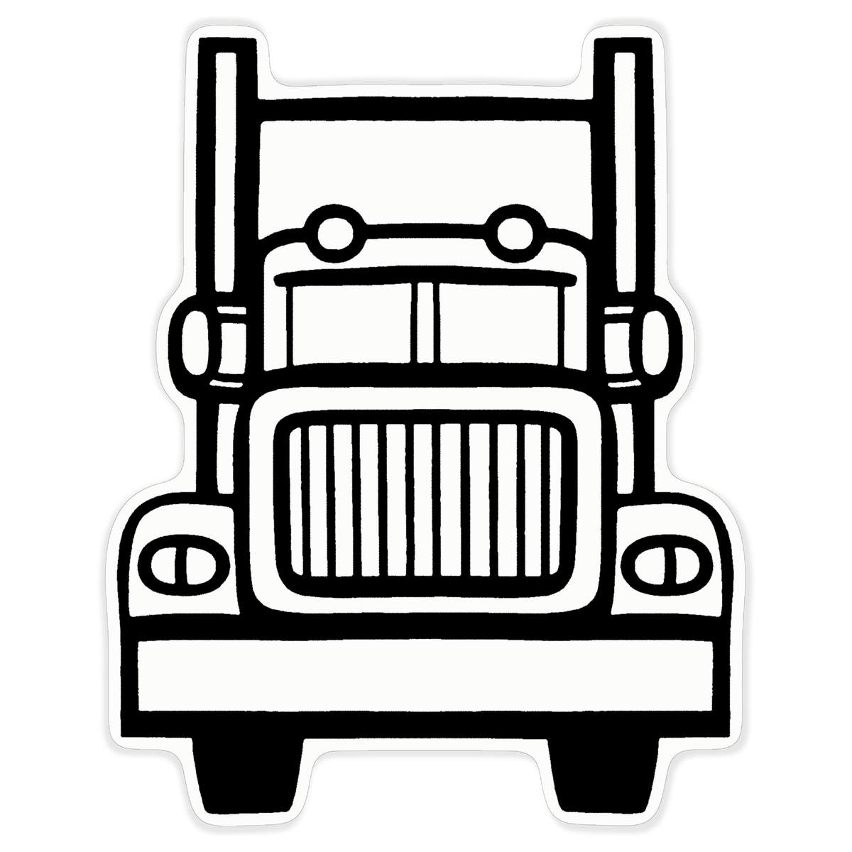 'Truck' White Premium Vinyl Decal Sticker – Waterproof, Durable & Easy to Apply - For Car Bumpers, Windows, Bins & More - XL (460mm) (DW00042108)