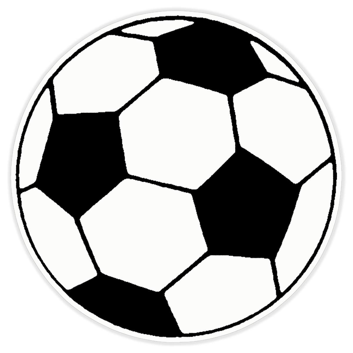 'Football' White Premium Vinyl Decal Sticker – Waterproof, Durable & Easy to Apply - For Car Bumpers, Windows, Bins & More - XL (460mm) (DW00072804)