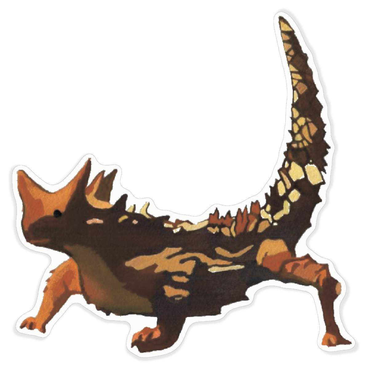 'Thorny Devil' White Premium Vinyl Decal Sticker – Waterproof, Durable & Easy to Apply - For Car Bumpers, Windows, Bins & More - XL (460mm) (DW00107135)