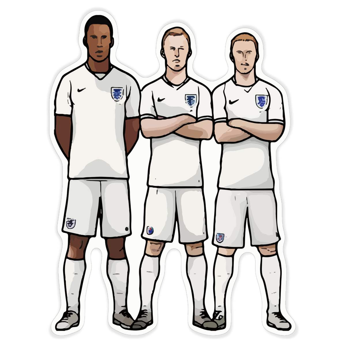 'World Cup Football Team' White Premium Vinyl Decal Sticker – Waterproof, Durable & Easy to Apply - For Car Bumpers, Windows, Bins & More - XL (460mm) (DW00115851)