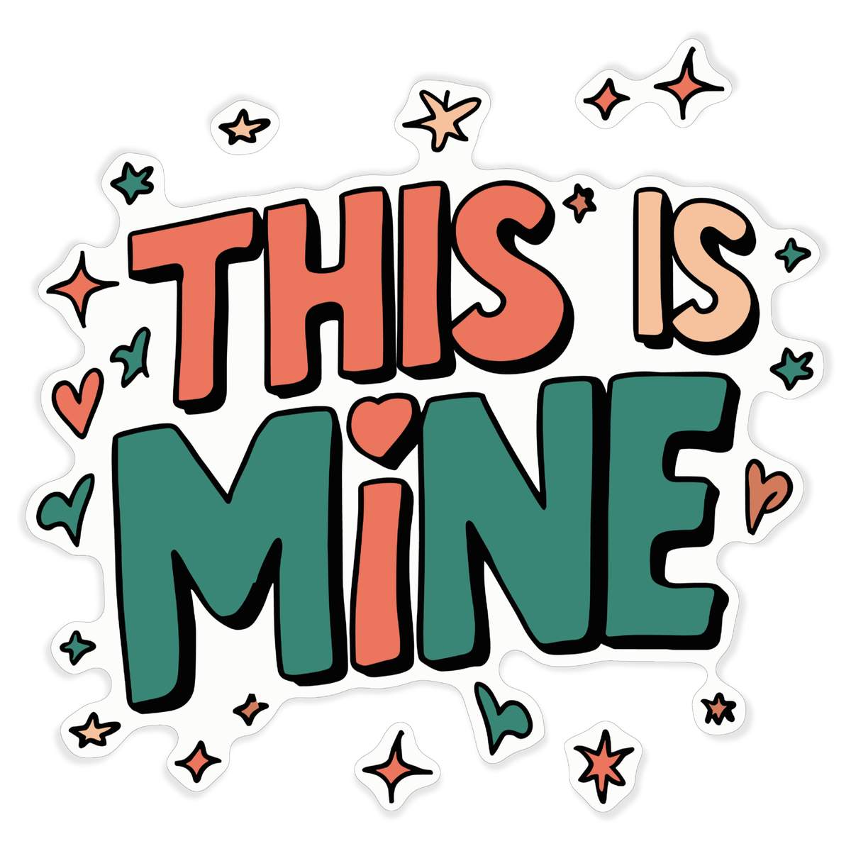'This Is Mine' White Premium Vinyl Decal Sticker – Waterproof, Durable & Easy to Apply - For Car Bumpers, Windows, Bins & More - XL (460mm) (DW00134407)