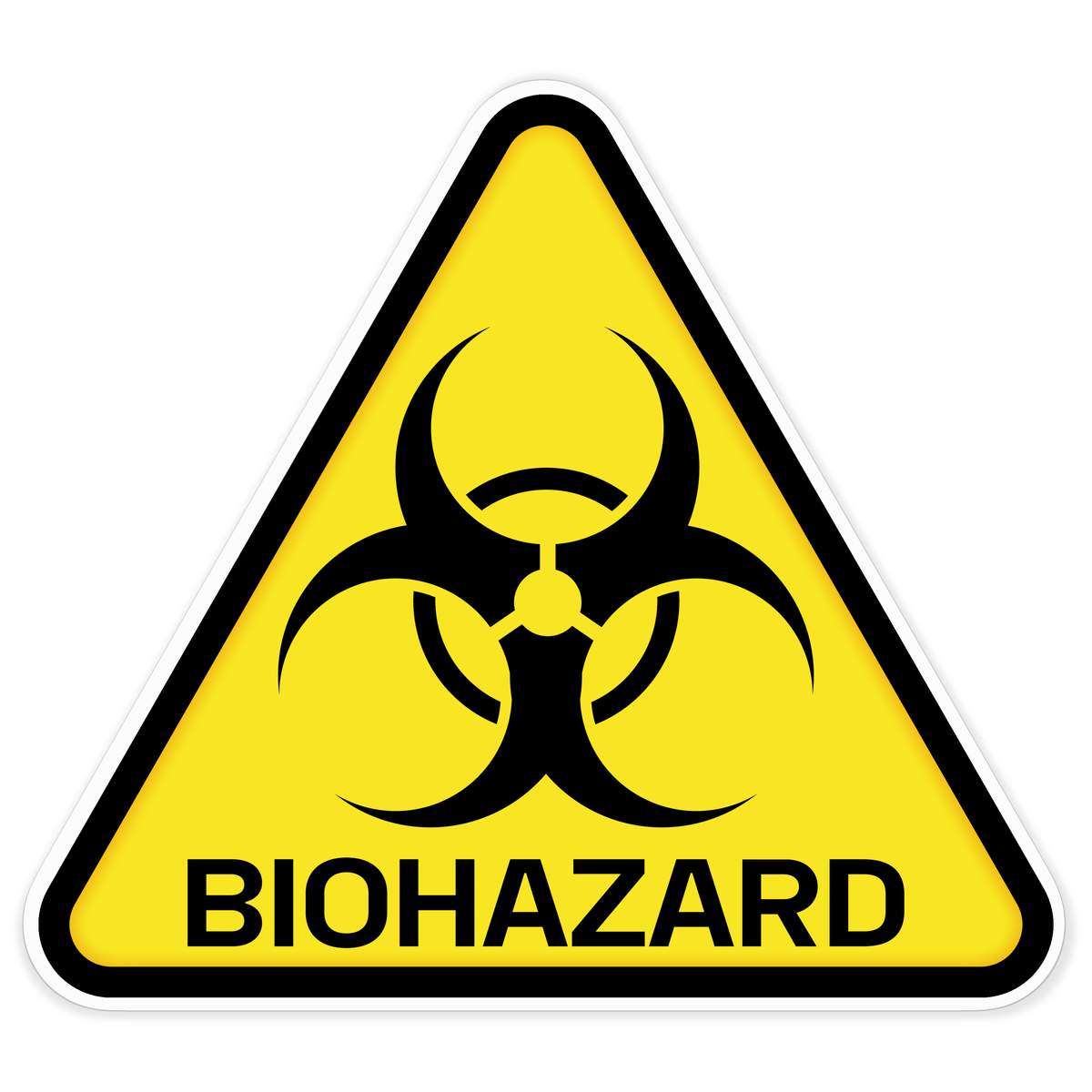 'Biohazard Sign' Vinyl Decal Sticker - White, 72cm - Waterproof Permanent Graphic for Cars, Windows, Bins and Smooth Surfaces (DW00156480)