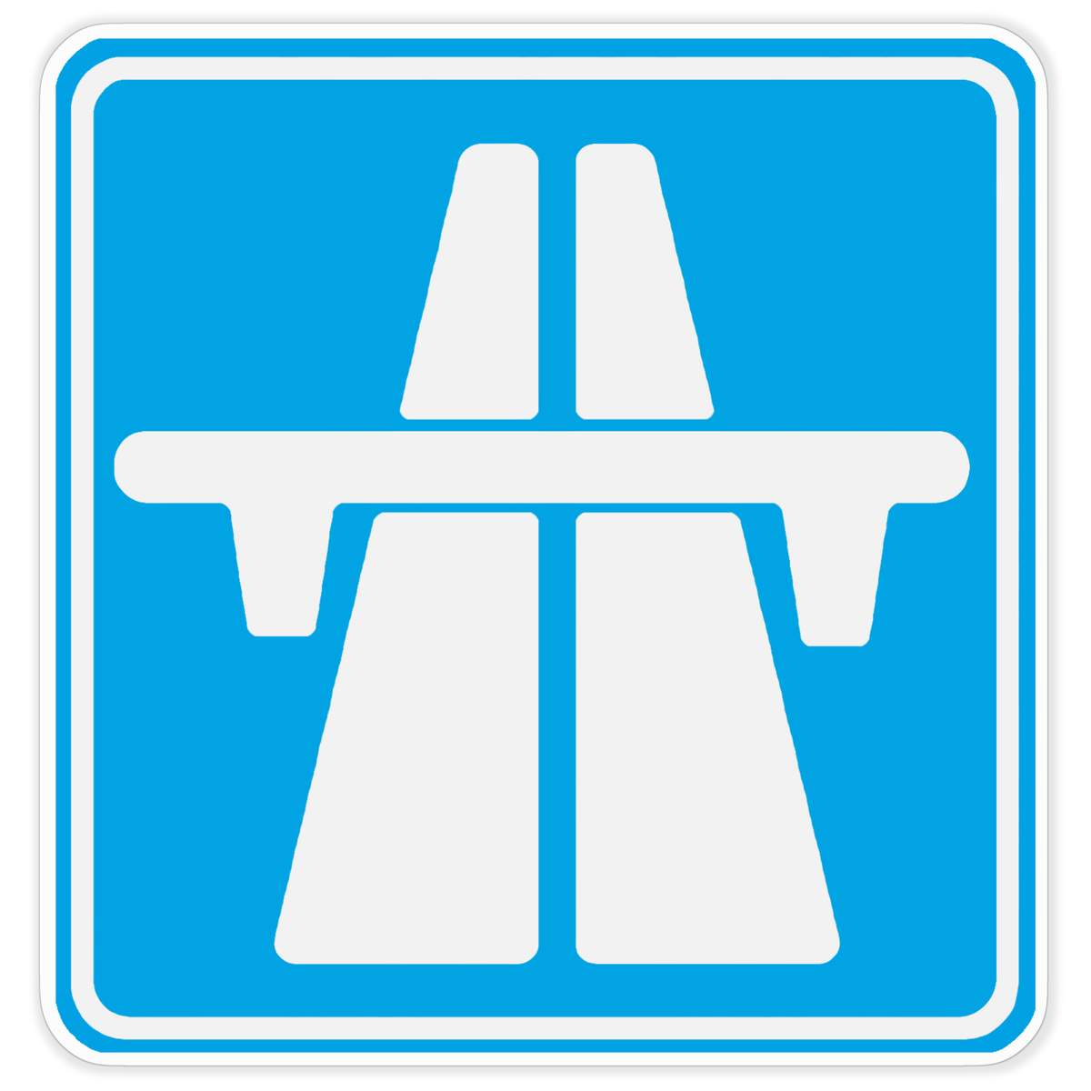 'Motorway Sign' Vinyl Decal Sticker - White, 72cm - Waterproof Permanent Graphic for Cars, Windows, Bins and Smooth Surfaces (DW00157151)