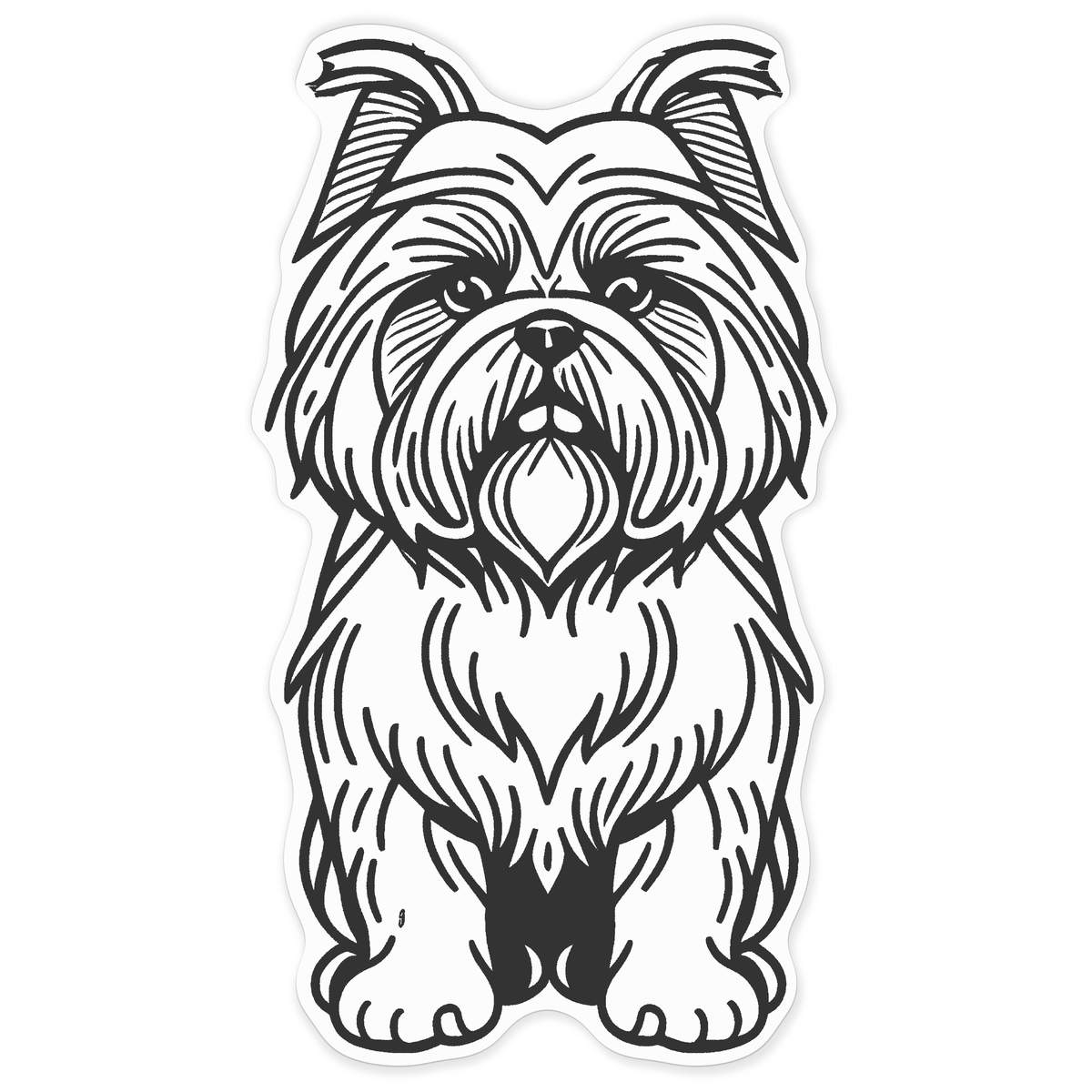'Lhasa Apso Dog' Vinyl Decal Sticker - White, 72cm - Waterproof Permanent Graphic for Cars, Windows, Bins and Smooth Surfaces (DW00164739)