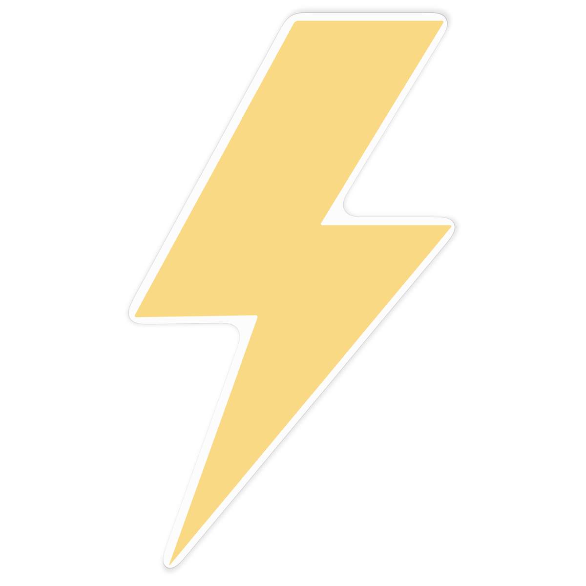 'lightning bolt' White Premium Vinyl Decal Sticker – Waterproof, Durable & Easy to Apply - For Car Bumpers, Windows, Bins & More - XXL (720mm) (DW00171214)
