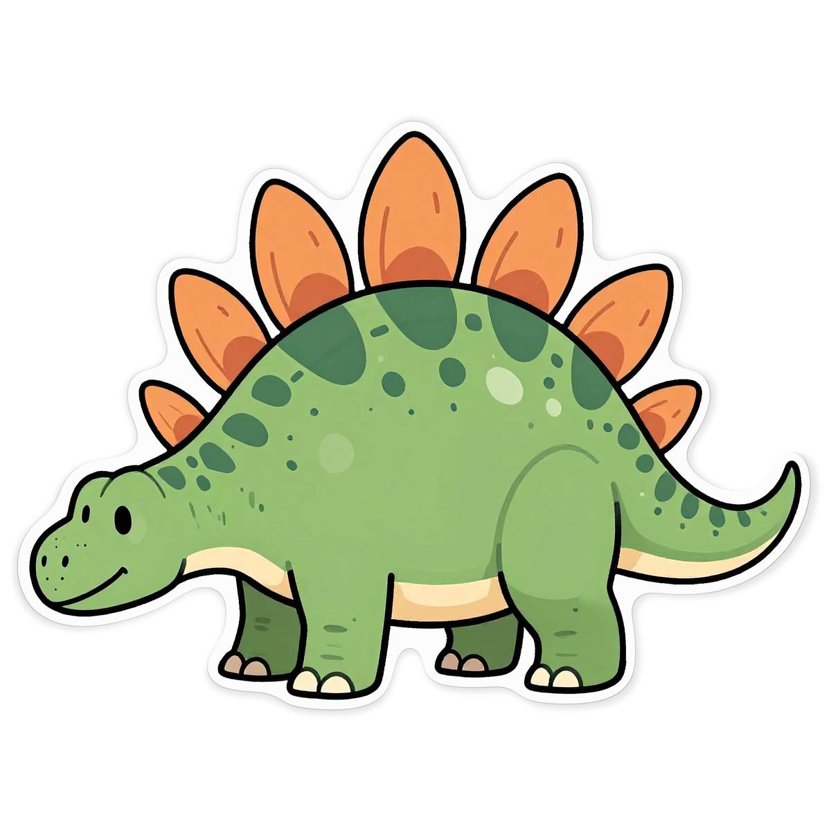 'Stegosaurus' Vinyl Decal Sticker - White, 72cm - Waterproof Permanent Graphic for Cars, Windows, Bins and Smooth Surfaces (DW00194140)