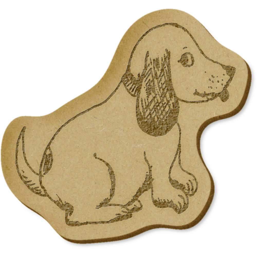6 x 'Dog' MDF Craft Embellishments (EB00003248)