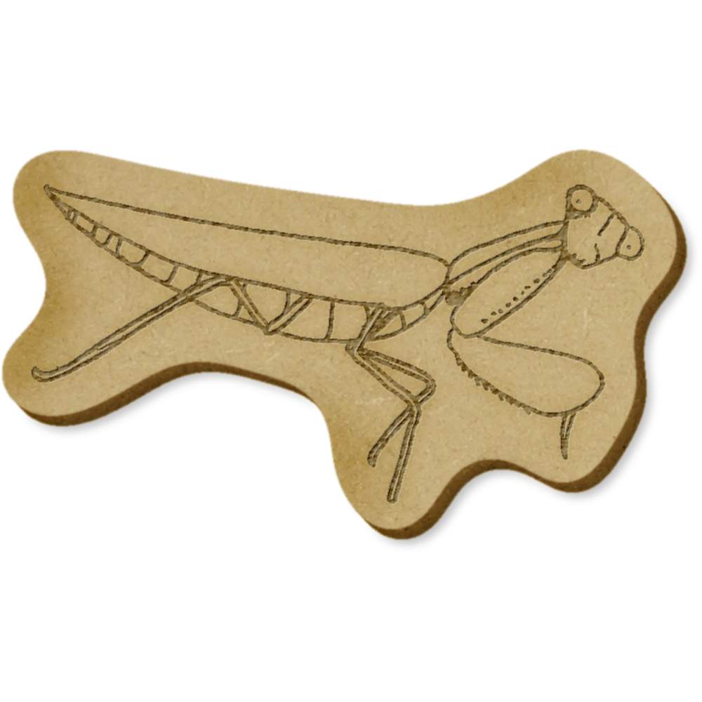 6 x 'Praying Mantis' MDF Craft Embellishments (EB00012675)