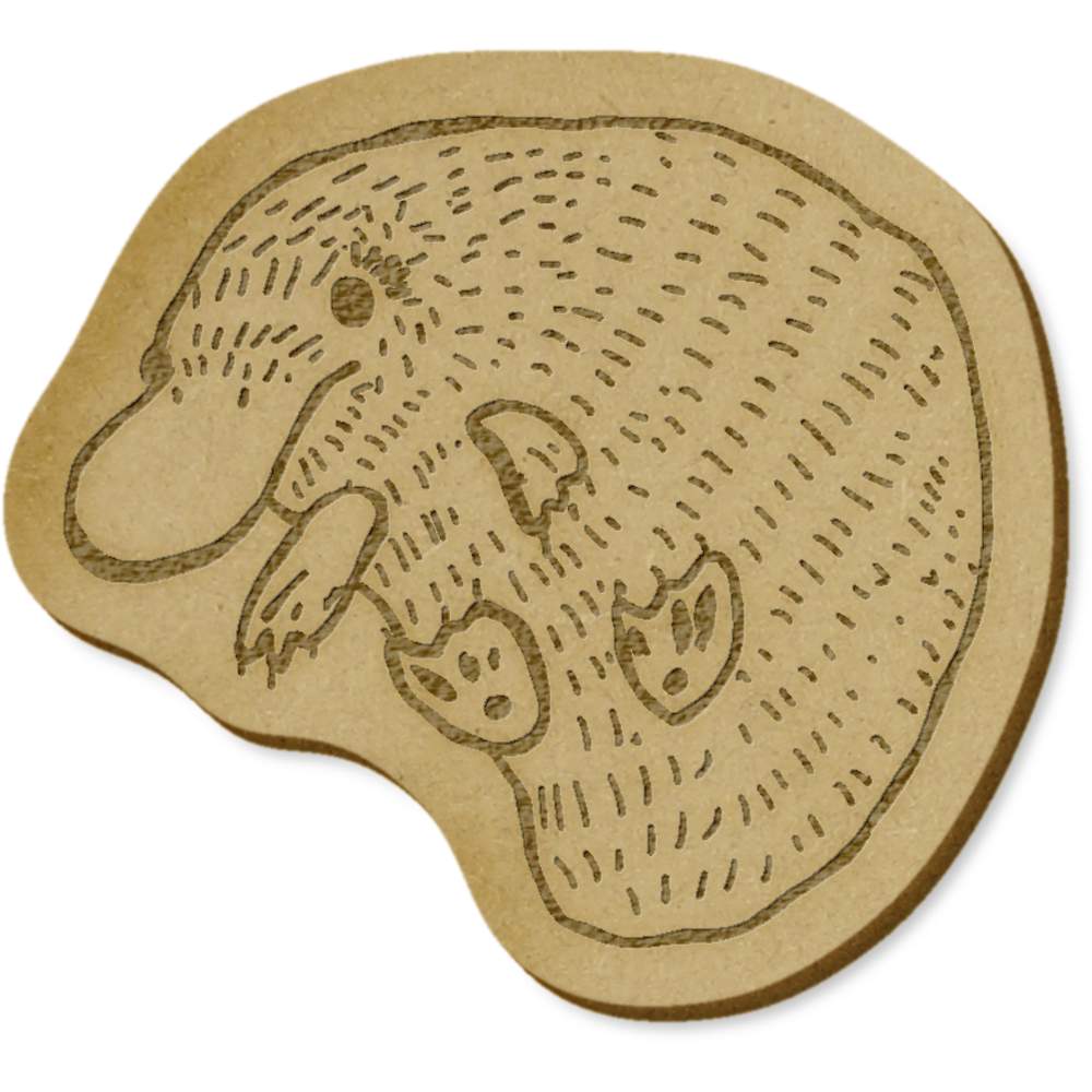 6 x 'Cute Platypus' MDF Craft Embellishments (EB00014280)