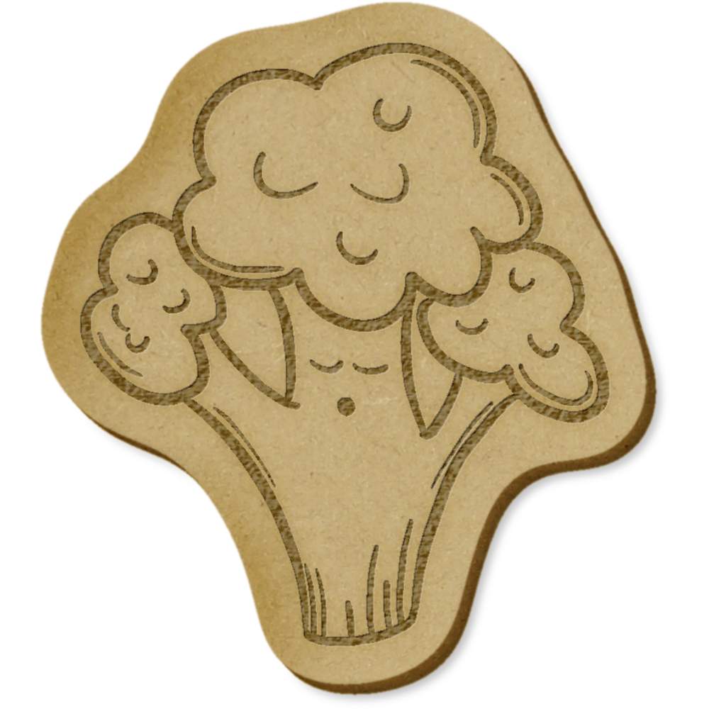 6 x 'Broccoli' MDF Craft Embellishments (EB00024142)