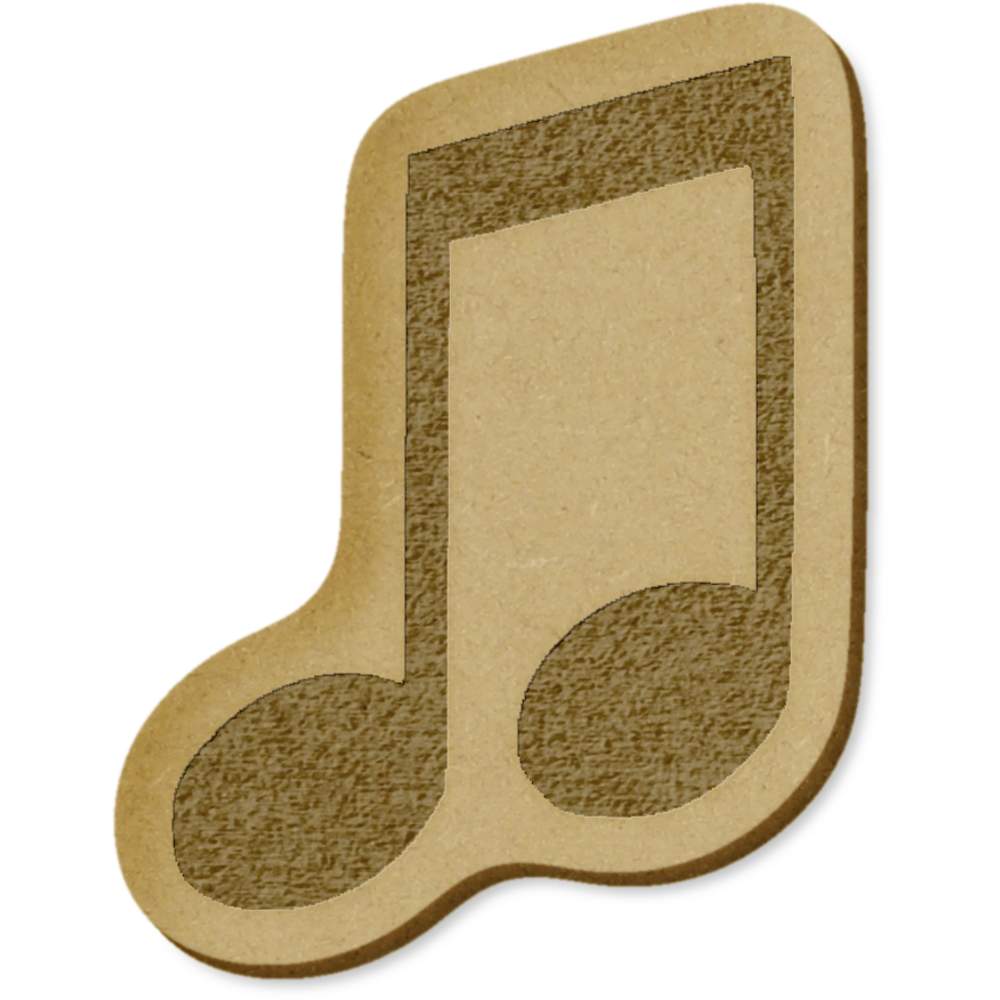 6 x 'Slanted Beamed Eighth Note' MDF Craft Embellishments (EB00034049)