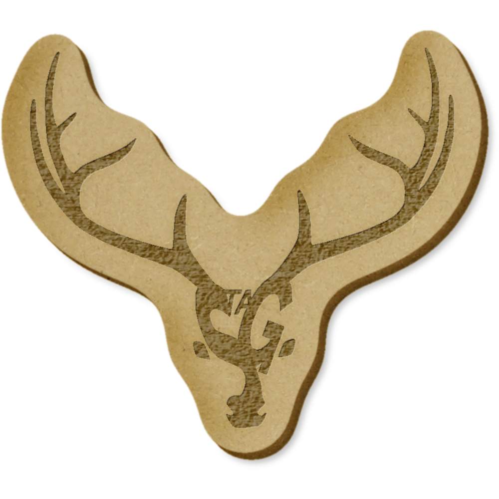 6 x 'Stag Word Art' MDF Craft Embellishments (EB00034235)