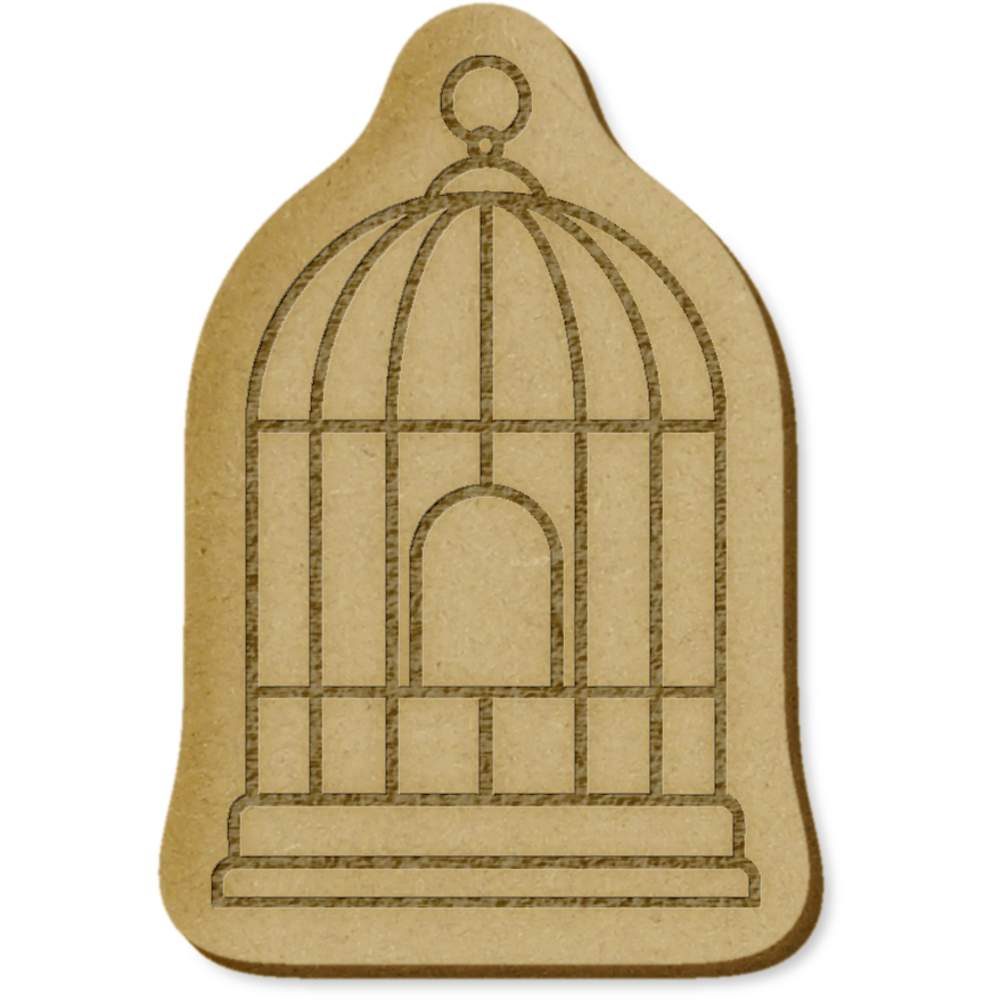6 x 'Bird Cage with door' MDF Craft Embellishments (EB00034744)