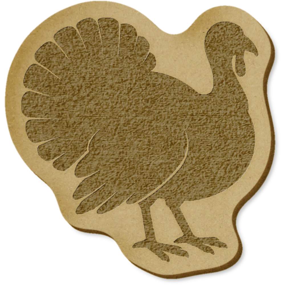 6 x 'Turkey Silhouette' MDF Craft Embellishments (EB00036337)